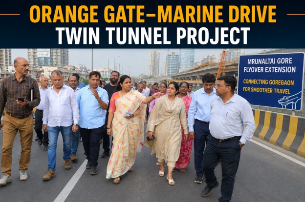 Mumbai Mayor Ritu Tawde Reviews Goregaon’s Mrunaltai Gore Flyover Extension, Says Overall Quality Is Satisfactory